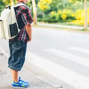 Child crossing the street