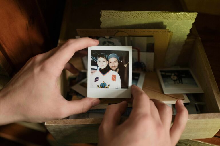 Family photo in box