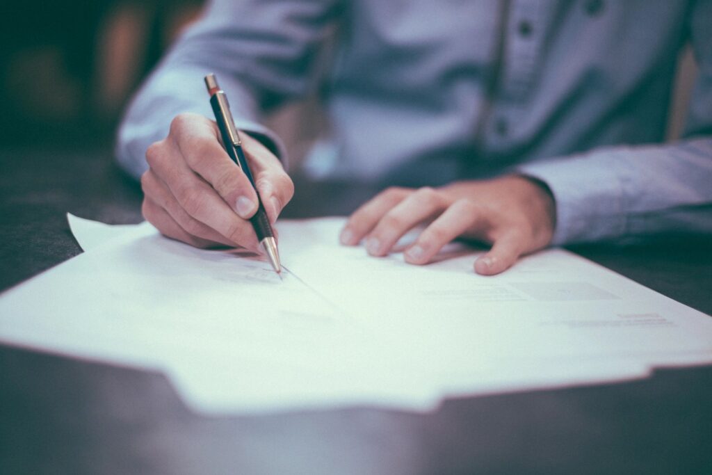 Signing a Trust document