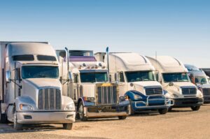 CDL trucks lined up